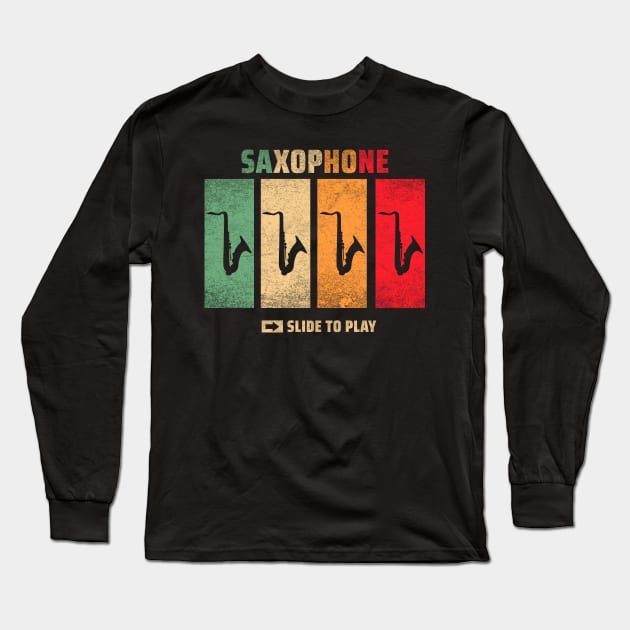 saxophone Long Sleeve T-Shirt by ris_kiefendi